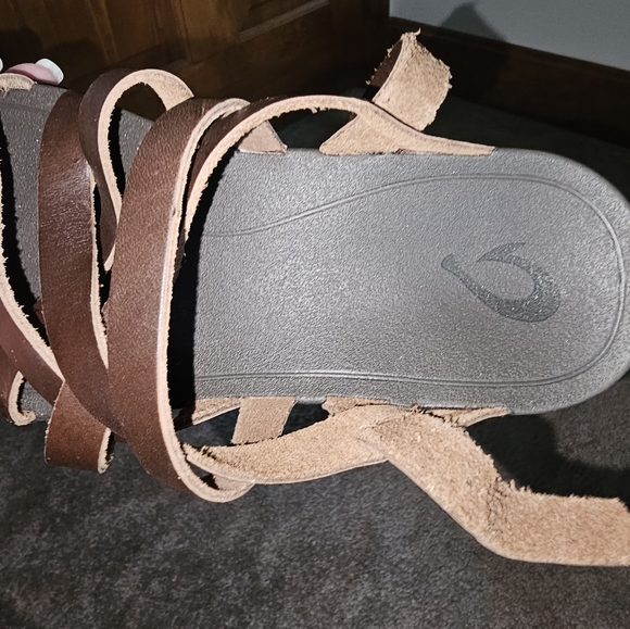 Olukai Ross Hash Brown Strappy Sandals - Picture 2 of 4